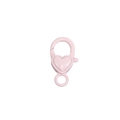 Fermoir mousqueton en forme de cœur rose clair en alliage pour porte-clés DIY - Rose Clair