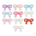 Colorful acrylic bow beads with star charms in various macaron colors for DIY jewelry - Bow / Jelly Color - Random