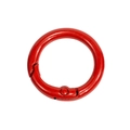 Red round metal spring ring gate clasp for DIY jewelry making and keychains - Red