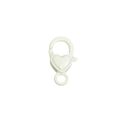 Mousqueton en forme de cœur blanc crème avec finition laquée pour accessoires DIY - Blanc Cassé
