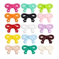 Colorful acrylic bow pendants in 15 vibrant colors for DIY jewelry and phone charms - Bow / Lacquered - Random Color