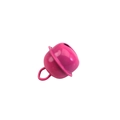 Cascabel de metal de color rosa vibrante con acabado lacado para manualidades DIY - Rosa rojo
