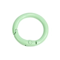 Mint green spring O-ring round snap hook connector for DIY keychain and bag jewelry - Milky Green