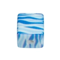 Blue and white wave pattern acrylic square bead for DIY jewelry and necklaces - Cube / Blue Zebra Stripe