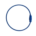 Royal blue steel wire keychain ring with textured screw lock for DIY jewelry - Sapphire Blue
