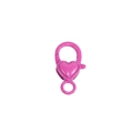 Fermoir mousqueton violet en forme de cœur avec finition en métal peint pour bijoux DIY - Violet Rose
