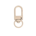 Mousqueton pivotant beige mat pour la création de porte-clés et bijoux DIY - Couleur Thé au Lait
