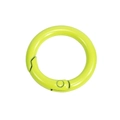 Neon green round spring gate snap hook made of painted alloy for DIY keychains - Fruit Green