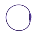 Durable purple stainless steel wire keychain ring with secure screw lock mechanism - Eggplant Purple