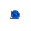 Campana de metal azul pulido para manualidades y collares de mascotas con anillo para colgar - Azul Zafiro