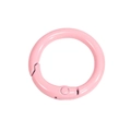 Pink round spring O-ring alloy buckle for DIY keychains and bag accessories - Light Pink