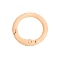 Beige round spring ring clasp connector for DIY keychains and craft jewelry projects - Grapefruit