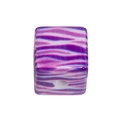 Purple and white striped acrylic cube bead with central hole for DIY jewelry - Cube / Purple Zebra Stripe