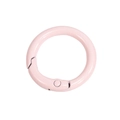 Pink macaron finish round spring O-ring buckle for DIY jewelry and keychains - Light Pink