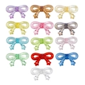 Colorful acrylic bow and star pendant charms in thirteen vibrant candy colors - Bow / Transparent - Random Color