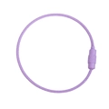 Purple coated stainless steel wire keychain ring with secure screw lock connector - Light Purple