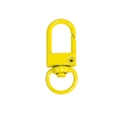 Mousqueton tournant jaune vif avec anneau rotatif 360 pour porte-clés DIY - Jaune Foncé