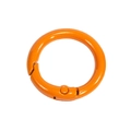 Bright orange round carabiner spring O-ring clip alloy connector for DIY keychains - Dark Orange