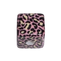 Acrylic leopard print cube bead in pink and beige for DIY jewelry and phone chains - Cube / Pink Leopard Pattern
