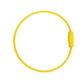Bright yellow steel wire keychain cable loop with a secure screw lock connector - Dark Yellow