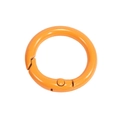 Orange round spring gate snap hook ring made of painted alloy for DIY keychains - Light Orange