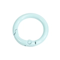 Mint blue round spring gate ring connector for DIY keychain and jewelry making - Aqua Blue