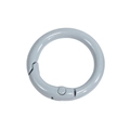 Matte grey round spring gate snap hook ring for DIY keychains and bag accessories - Light Gray