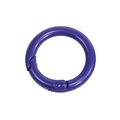Purple coated round spring carabiner ring for DIY keychains and bag accessories - Eggplant Purple