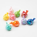 Colorful iridescent resin whale charms with pearlescent finish for DIY jewelry crafts - Solid Random Mixed Colors
