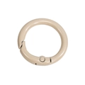 Creamy beige matte finish round snap hook spring ring for DIY crafts and keychains - Milk Tea