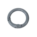 Matte grey round spring O-ring buckle for DIY jewelry and bag strap connector - Dark Gray