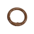 Dark brown metal O-ring spring buckle for keychains and DIY bag accessories - Dark Coffee