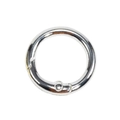 Bright silver round spring gate ring connector for DIY keychains and jewelry - Silver