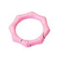 Pink bamboo style round spring gate ring for DIY keychain and bag accessories - Peach