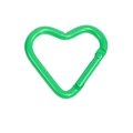 Bright green heart-shaped alloy spring buckle carabiner keychain for DIY jewelry - Verdant