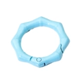 Light blue bamboo style alloy spring ring connector for DIY keychains and bags - Light Blue