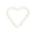 White heart-shaped carabiner alloy spring ring connector for DIY keychain accessories - Off White