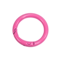 Rose pink round metal spring carabiner hook for DIY keychains and bag accessories - Rose Pink