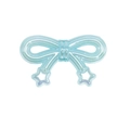 Pendentif nœud en acrylique bleu glacé avec fini nacré et découpes en étoile - Nœud / Bleu Gelée