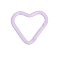Light purple heart shaped metal spring ring connector for DIY keychain accessories - Light Purple