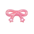Pink iridescent acrylic bow charm with star details and shiny pearlescent finish - Bow / Jelly Dark Pink