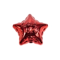 Glänzende rote Acryl-Sternperle mit Good Luck Gravur und Durchgangsloch für DIY-Schmuck - Metallischer Stern Rot
