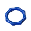 Dark blue bamboo texture spring O-ring buckle for DIY bag straps and keychains - Dark Blue