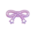 Iridescent purple acrylic bow charm with star pendants for DIY phone chains and jewelry - Bow / Jelly - Purple