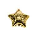 Goldener Sternanhänger mit Good Luck Gravur für DIY Schmuckherstellung und Basteln - Metallischer Stern Gelb