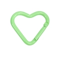 Light green heart-shaped aluminum spring gate ring for DIY keychain accessories - Spring Green