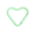 Light green heart-shaped aluminum spring ring clasp for DIY keychains and jewelry - Milky Green