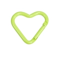 Bright green heart-shaped carabiner with spring gate for DIY keychains and accessories - Fruit Green