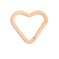 Heart-shaped alloy spring clasp connector in pale apricot finish for DIY jewelry - Grapefruit