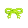 Vibrant lime green acrylic bow charm with star details and high-gloss finish for DIY crafts - Bow / Painted - Fruit Green